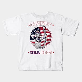 Archery USA Summer Sport 2024 Kids T-Shirt